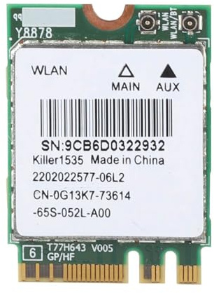 Killer Wireless AC 1535 Dual Band 80211AC NGFF M2 867 MBPS Bluetooth 41 Game Wireless Network Card per laptop da gioco e ultrabook