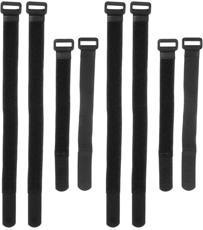 HOMOBABE Fahrradgurte für Gepäckträger 8 Stück aus Nylon Schwarz | Befestigungsgurte für Mountainbikes, für Motorrad und Lange Touren, Hohe Festigkeit