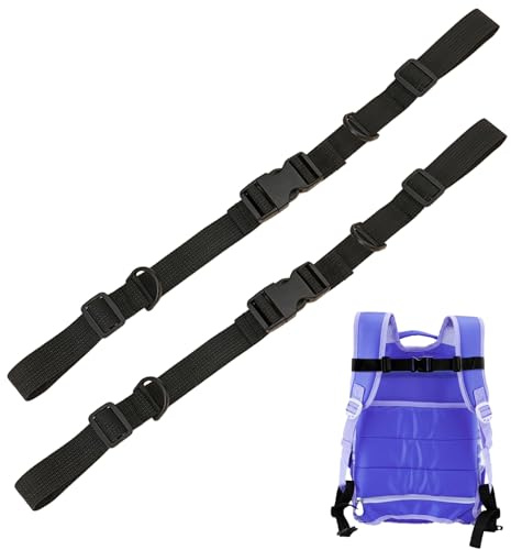 GIEEU Brustgurt für Rucksack 2 Stück, Ersatz Brustgurt Rucksack mit verschiebbarem D-Ring, rutschfest, Schnellverschluss, zum Wandern, Joggen und für den täglichen Weg zur Arbeit