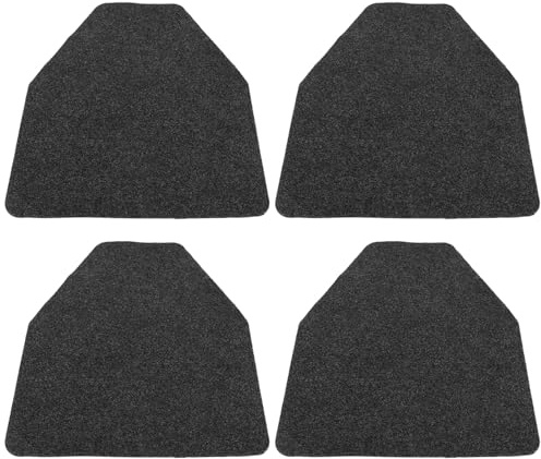 MOTHNUR 4pcs Non-Slip Urinal Floor Mats for Men, Commercial Bathroom Toilet Mats, Deep Grey Washable Urinal Pads for Office Restrooms and Public Toilets