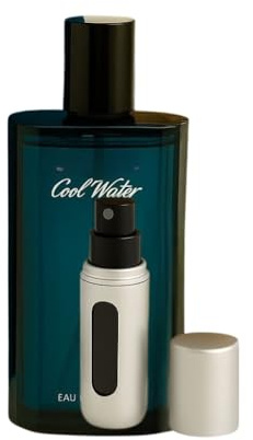 Bundle-TESTER Cool water cologne for men Eau de Toilette 4.2 Oz with Mini Refillable Atomiser