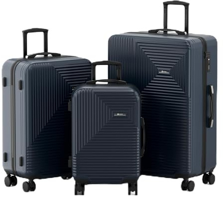 ALPHA CAMP Kofferset M L XL Hartschalenkoffer Set Koffer Set 3 Teilig Blau