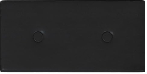 Owoxanthellate 12er Set Wandkopfteil Schwarz 30x15 cm, Polsterpaneele Kunstleder für Bett Kopfteil, Modernes Wandkissen Bettkopfteil Wandpaneele für das Schlafzimmer