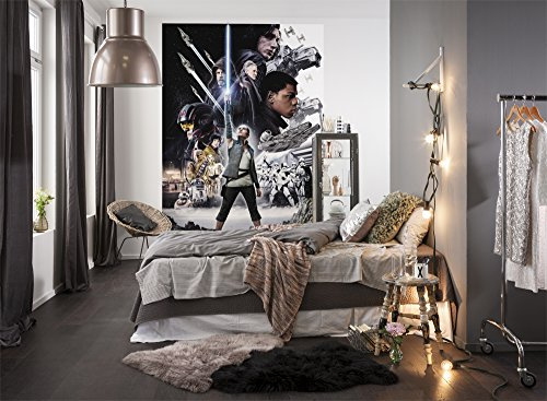 Komar Star Wars Fototapete | BALANCE | Größe 184 x 254 cm | Tapete, Wand Dekoration, Jedi, Rey, Rebellen, First Order, Krieg der Sterne, Kinderzimmer | 4-496