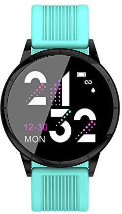 Traqueur d'activité imperméable à l'eau de connexion Bluetooth avec moniteur de tension artérielle de sommeil de fréquence cardiaque, surveillance physiologique de cycle pour les femmes adultes Vert