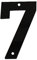 House Number Sign 6 Inch (15 cm) Large Modern Acrylic Plastic Door Numbers, Thick Signage Plaque Self-adhesive & Screws Street Home Address Number Mailbox Numbers, Black [Number 7]