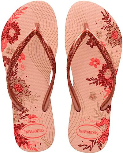 Havaianas Slim Organic, Infradito Donna, Rose Ballet Golden Blush Gold, 39/40 EU