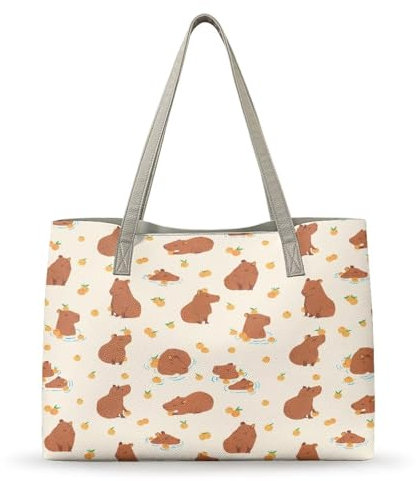 Belidome PU Leder Handtaschen & Umhängetaschen für Frauen, Capybara