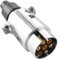 ETUKER 7 Poliger Anhänger Stecker 12V Metall, Anhängerkupplung stecker 7 polig, 7 Pin Hänger Stecker mit Wasserfester Dichtung, Aluminiumguss Metall Anhängerstecker 7 polig für PKW Anhänger