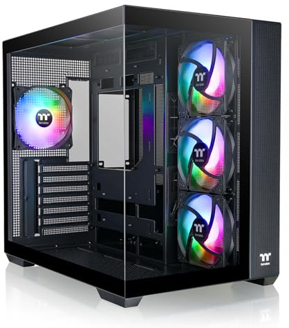 Thermaltake View 380 TG ARGB Black ATX Case; 4x120mm ARGB Fans Included; Supports Hidden-Connector Motherboard; Front & Side Dual Tempered Glass Panel; CA-1Z2-00M1WN-00; 3 Year Warranty