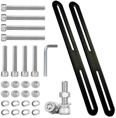 Set di fissaggio per cassetta delle lettere di alta qualità in acciaio inox 304 – 2 pezzi, montaggio facile per recinzione da giardino e cancelli, stabile e antiruggine, viti incluse