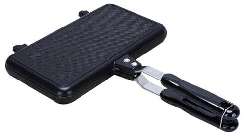 Sandwich Maker - Padella antiaderente su entrambi i lati con manico antiscottatura | Versatile macchina per la colazione e griglia per toast, waffle, panini e altro, pentole leggere e antiaderenti