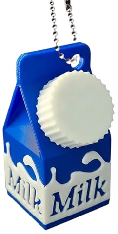Milchkarton-Schlüsselanhänger – Mehrzweck-Design, lustiger Pillenhalter, Milch-Schlüsselanhänger, bequemer Transport, einzigartiger Kartonflaschen-Schlüsselanhänger, Mini-Pillen-Clip für Tasche