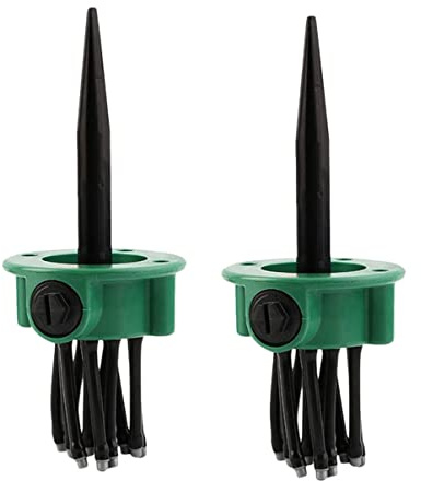 Hemobllo 2 ensembles Arroseur Automatique de Jardin Système Irrigation Flexible pour Plantes Gazon et Courtyard Eau Installation Facile avec Tuyau Standard Arrosage et Uniforme