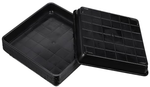 VICASKY 8pezzi Vassoio per Vasi di Fiori Quadrato Vassoio per Bonsai in Plastica Sottovaso Quadrato Resistente Vaso di Plastica Anti-Perdita
