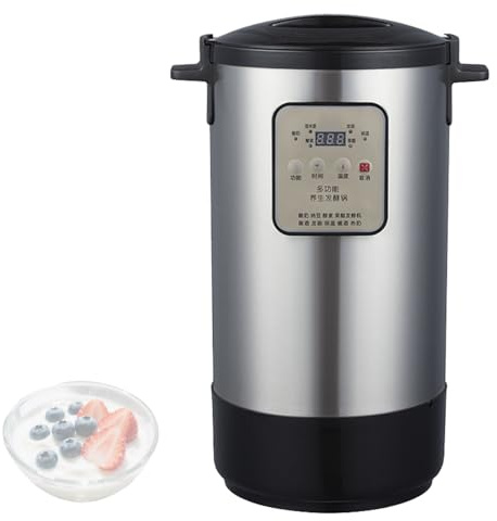 YaourtièRe Automatique, en Acier Inoxydable, pour PréParation De Desserts Maison, De Vin De Riz, De PâTe, De Vinaigre De Fruits Et De Desserts Maison 12L
