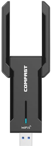 WiFi Adapter, 6000Mbps USB 3.0 Wireless Network Card (6ghz/5ghz/2.4ghz), Suitable for Desktop Computers/Tablets/Laptops, Compatible With Windows 11/10 Systems
