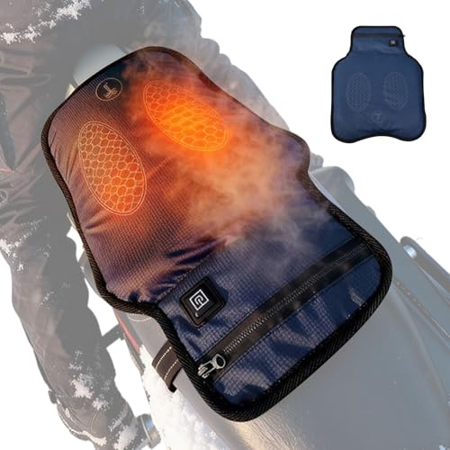 Generico Beheizter Sitz, beheizt, für Motorrad, 12 V, mit weichem und wasserdichtem Material, einstellbare Temperatur, schnelle Installation, komfortables Fahren
