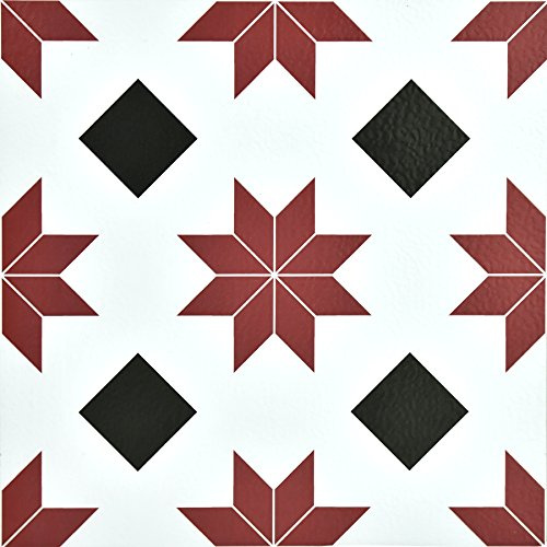 WallPops FP2482 Orion Azulejos adhesivos, rojo, juego de 10 unidades