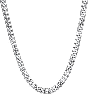 Men's Necklace Chain 6mm 20 inch Curb Link Chain Neck Chain