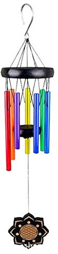 Tubayia Metall Regenbogen Windspiel Klangspiel Windglockenspiel für Haus, Garten, Balkon Deko