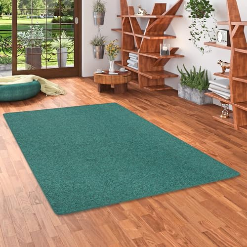 Snapstyle Feinschlingen Velour Teppich Strong Petrol in 24 Größen