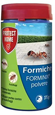 Protect Home Forminix Polvere, Veleno per Formiche Pronta all’Uso. Elimina Formiche e Scarafaggi, Elimina il Nido. Ideale per Ambienti Esterni e Interni. 375g