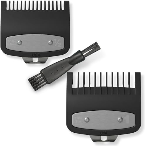 Sabots tondeuse pour Dégradé (1.5 + 3mm + Brosse) Lot de 2 Sabots compatible avec les tondeuses Wahl ✯GARANTIE A VIE✯ Peigne tondeuse Sabots pour tondeuses - Pièce detachees Accessoire Coiffeur Homme