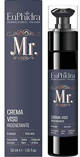 Euphidra - Mr. Regenererande ansiktskräm idealisk för människor, dag och natt action för alla hudtyper, hjälper till att bekämpa tecken på åldrande, 50 ml flaska
