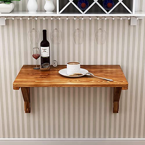 Desk Wandklapptisch Küchentisch Klapptisch Hölzerner Antiker Wand-Klapptisch 50cm / 60cm / 70cm / 80cm Breit, Schwimmende Klappbar aus Massivem Kiefernholz, für Küchentheke, Wäscheregal