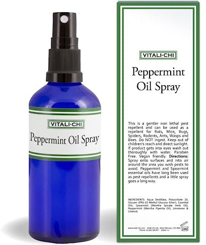 Peppermint Oil Spray - with Spearmint & Peppermint Essential Oils - Can Also be Used as a Repellent for Bugs, Spiders, Rodents, Ants, Mice, Rats, Wasps and Bees 50ml