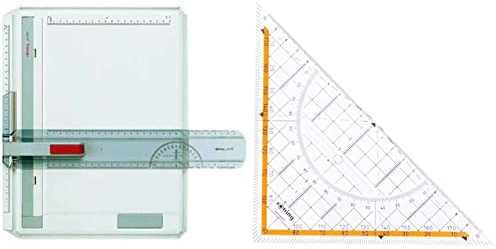 rOtring Profil-A4-Zeichenbrett & Centro-Geometrie-Dreieck mit Griff (groß, 23 cm)