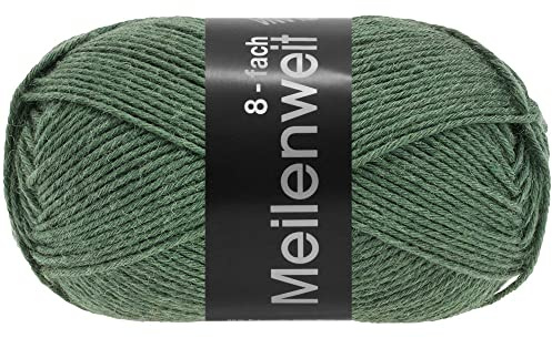LANA GROSSA Meilenweit 8-fach 150 | 8-faches Sockengarn, waschmaschinenfest | Handstrickgarn 80% Schurwolle & 20% Polyamid | 150g Wolle zum Stricken & Häkeln | 315m Garn FB9566