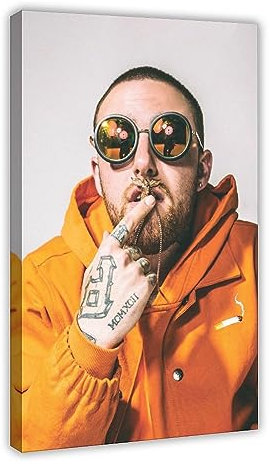 Mac Miller Poster, Malcolm James McCormick Rapper Poster4 Leinwandposter Schlafzimmer Dekor Sport Landschaft Büro Zimmer Dekor Geschenk Rahmenstil 20 x 30 cm