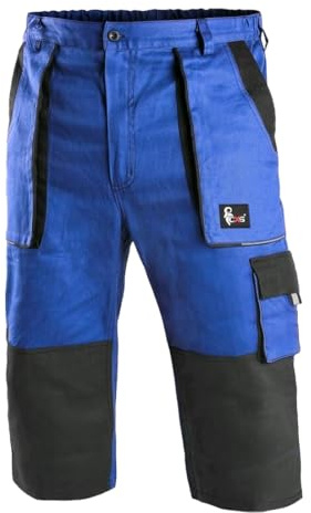 CXS Herren Kurze Arbeitshose aus Baumwolle, robuste Latzhose, Arbeitsshorts | Kurze Latzhose aus 100% Baumwolle, strapazierfähig, mit mehreren Werkzeugtaschen, ideal für Garten und Handwerk
