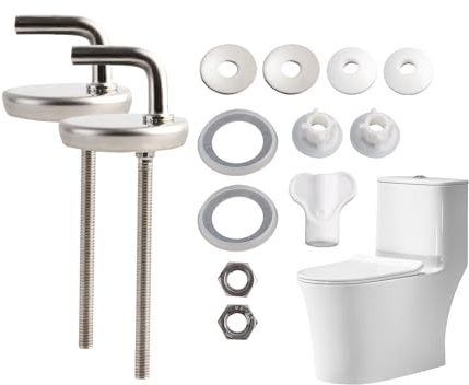 Toilet Seat Hinge Fixing Kit, Stainless Steel Replacement Repair Parts | Back-Mount Design with Secure Fit Helps Restore Loose or Broken Bathroom Lids for Stable Everyday Use at Home Easily