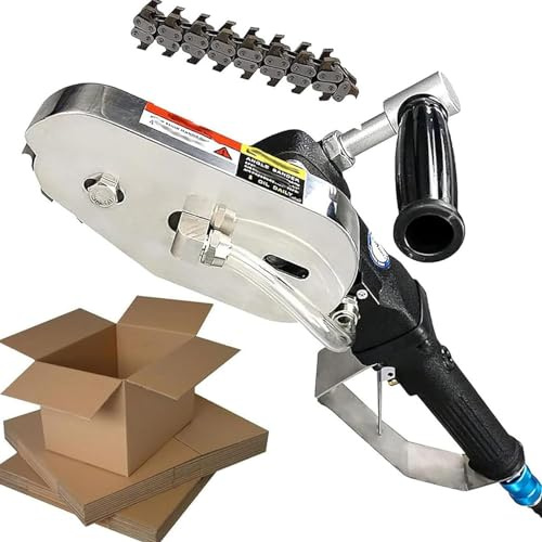 SAeWare Pneumatic Waste Stripper, Industrial Paper Stripping Machine, Corrugated Cardboard Cutter Tool, Cardboard Box Waste Stripper with Alloy Steel Chain,Largeteeth (Doubleclaw)