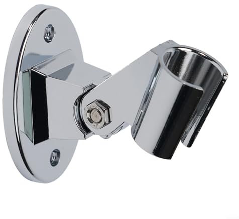 LVYXON Support de pommeau de douche réglable, support mural fixe pour pommeau de douche, support de fixation solide, support de pommeau de douche à main, argenté (1 pièce)