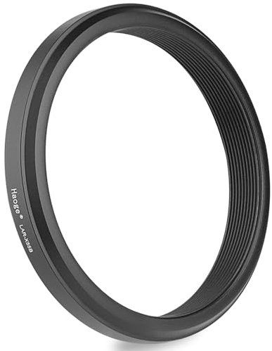 Haoge 49mm Filter Adapter Ring for Fujifilm Fujinon X100VI X100V Camera Accessories fit 49mm UV CPL ND Filter Fit Original Lens Cap Black LAR-X55B