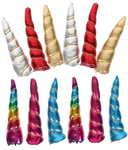 MUSISALY 12stücke Einhorn Hörner Haarschleifen Für Mädchen Haarband Zubehör Für Kreative Kostüme Und Partys Bunte Farben Für Festliche Anlässe