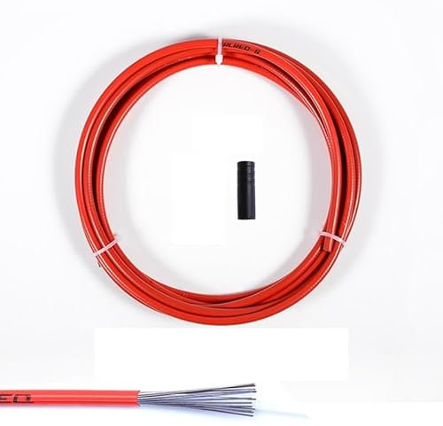WANGBINGXING Fahrrad Bremszug 300 cm Universal-Fahrradbremskabelgehäuse Schaltkabel Drahtrohr for 4 mm/5 mm MTB Rennrad Umwerfer Bremsleitung Vorne Hinten Rohr Bremszug Fahrrad(Shift Red)