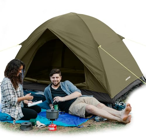 JAICOM Camping Zelt, Ultraleicht Zelt 2 Personen, Wasserdicht Kuppelzelt - Schneller Aufbau, Kleines Packmaß Bikepacking Zelt für Outdoor, Wandern, Familien, Camping, Festival