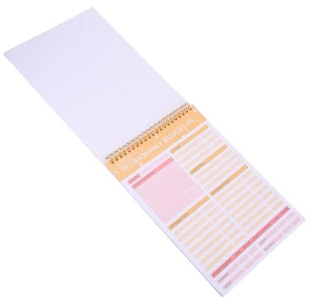 SHINEOFI Budget Coil Book Monatlicher Ausgabenplaner Budget Organizer Buch Finanz Tracker Budgetplanungsblock Monatsplaner Buch Monatlicher Finanzplaner Budget Notizblock Zielbuch Papier