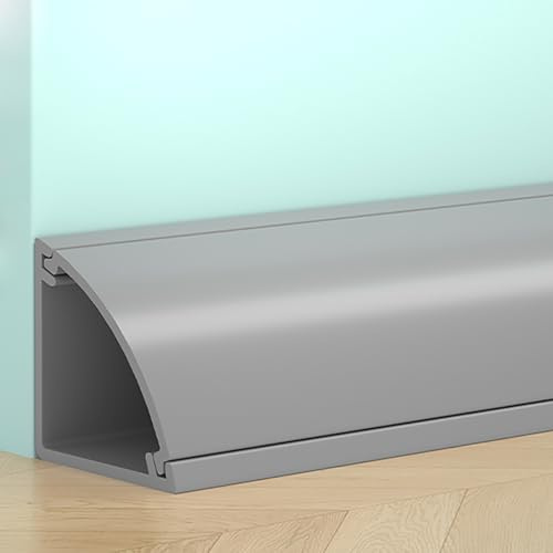 QiaoRong Passe Cable Sol Autocollant en PVC pour Angle Mural Cache Cable Passage Bureau Protège Les Câbles et Prévient Les Chutes de Câbles(Gray,2x2cm/0.8x0.8in)