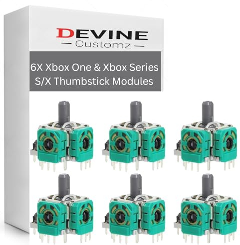 DevineStudio® 6PCS Analog 3D Joysticks Replacement for Xbox One, Xbox Series S/X Controller Joystick Analog Module Sensor