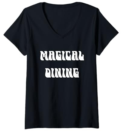 Mujer Comedor Mágico Camiseta Cuello V
