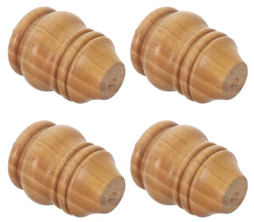 iplusmile Gambe per Mobili in Legno di Gomma 8 CM a Forma di Zucca Set da 4 Pezzi Gambe di Ricambio per Divani Poltrone e Tavoli Supporto Robusto per Alzate Mobili e Sedie Adatte per
