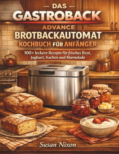 DAS GASTROBACK ADVANCE BROTBACKAUTOMAT KOCHBUCH FÜR ANFÄNGER: 100+ leckere Rezepte für frisches Brot, Joghurt, Kuchen und Marmelade