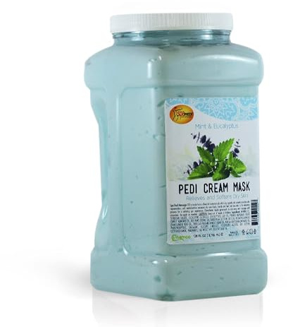 SPA REDI Cream Mask - Pedicure Massage for Tired Feet and Body, Hydrating, Fresh Skin - Infused with Hyaluronic Acid, Amino Acids, Panthenol, Comfrey Extract, Mint and Eucalyptus - 1 GAL