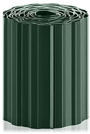 com-four® Bordi per prati in plastica - bordi per aiuole per prati, aiuole o come bordo falciante - lunghezza regolabile individualmente - 20 x 900 cm